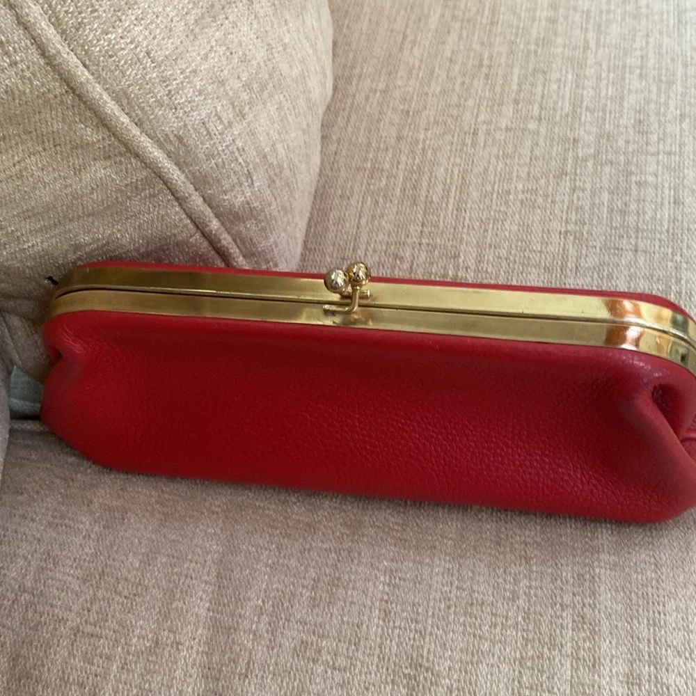 Vintage All Leather Clutch Purse - Picture 3 of 6